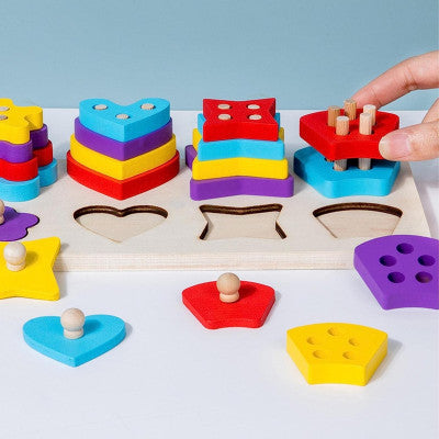 π§  Montessori Shape & Number Puzzle Board β Learn, Stack, Sort & Play! ππ’π‘