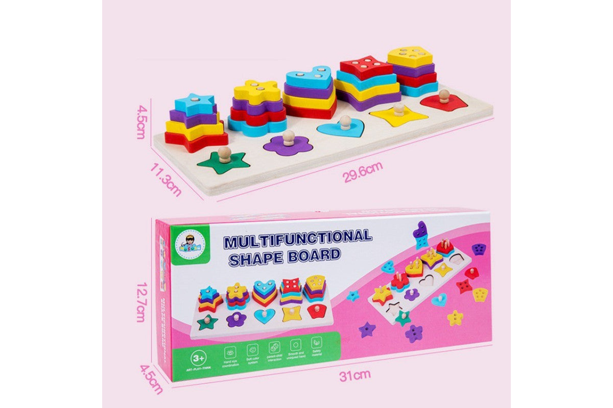 π§  Montessori Shape & Number Puzzle Board β Learn, Stack, Sort & Play! ππ’π‘