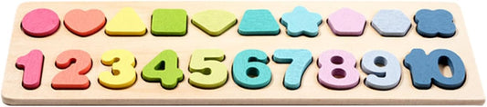 π§ Montessori-Inspired Wooden Puzzle for Shapes & Numbers π¨