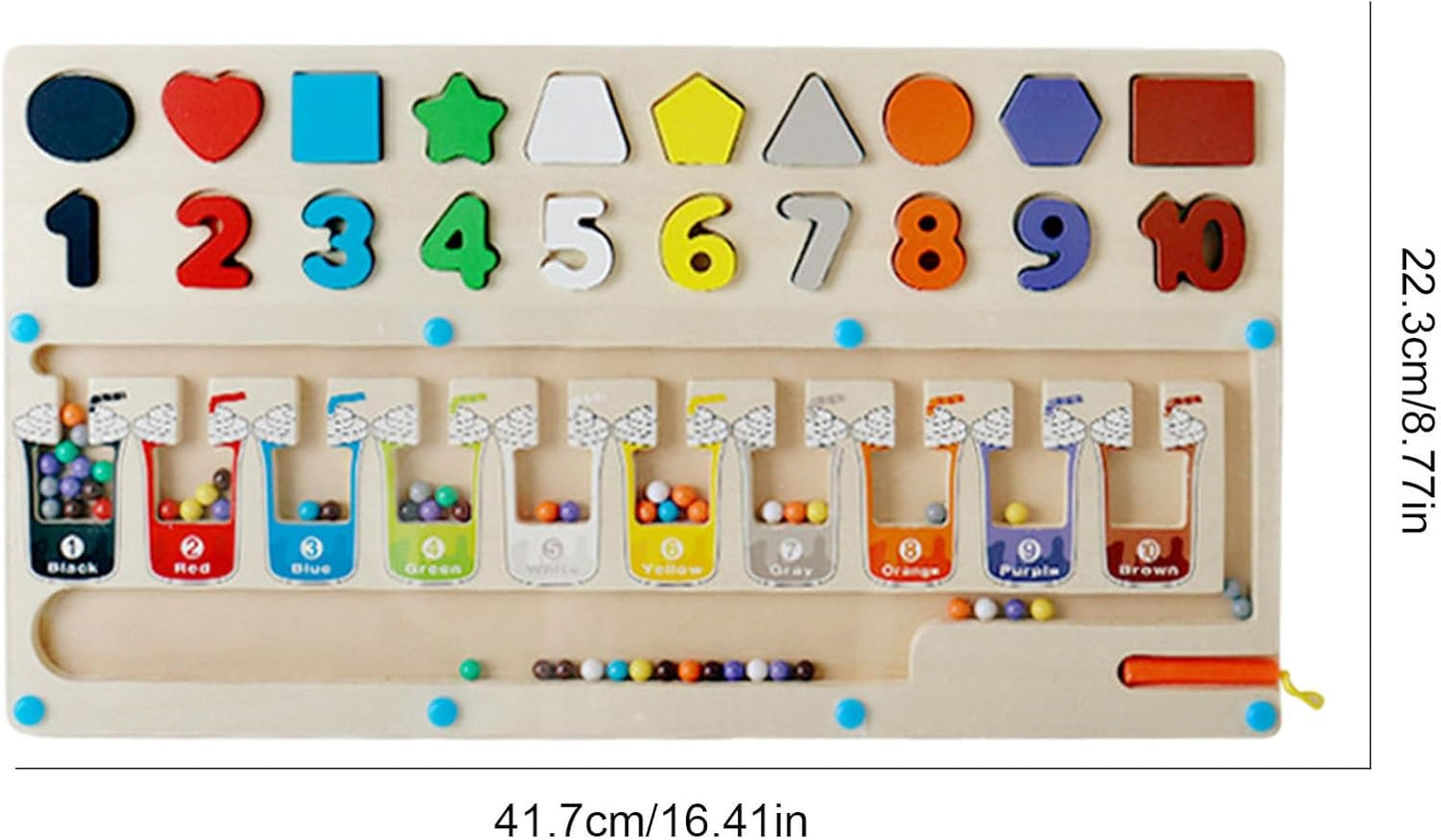 π§² Montessori Magnetic Number Maze Board β Learn Shapes, Colors & Counting the Fun Way! π¨π’π
