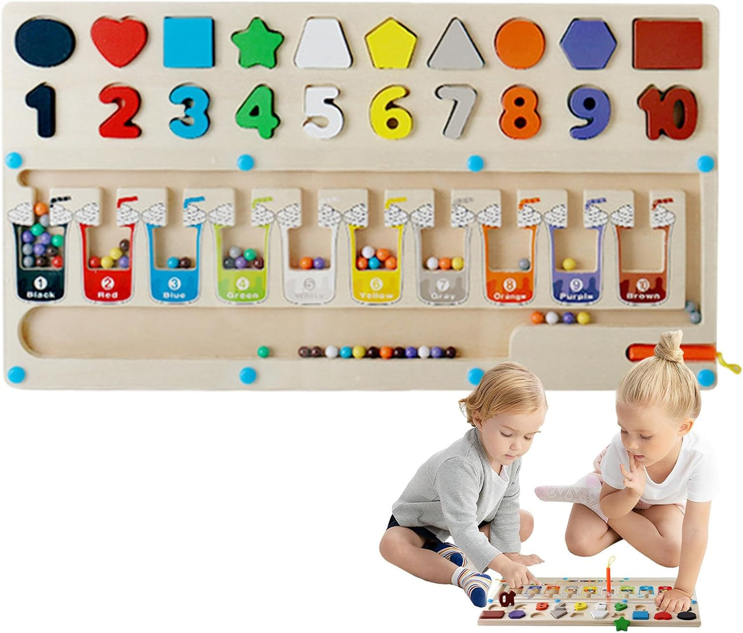 π§² Montessori Magnetic Number Maze Board β Learn Shapes, Colors & Counting the Fun Way! π¨π’π