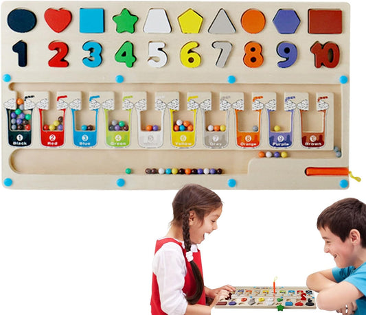 ๐งฒ Montessori Magnetic Number Maze Board โ Learn Shapes, Colors & Counting the Fun Way! ๐จ๐ข๐