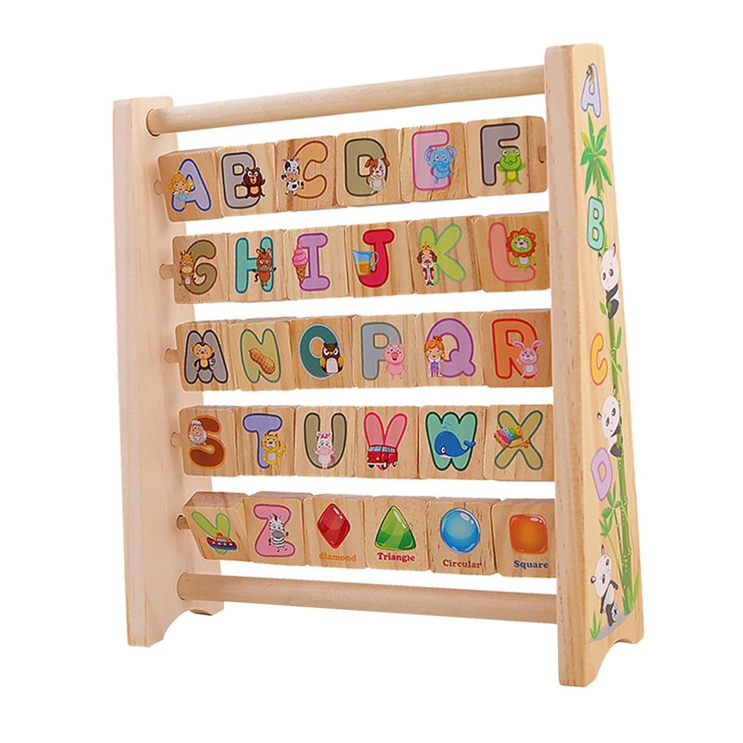 π€π§Έ Montessori Wooden Alphabet Spinner | ABC Learning & Shape Recognition Toy for Toddlers | 2+ Years ππ§