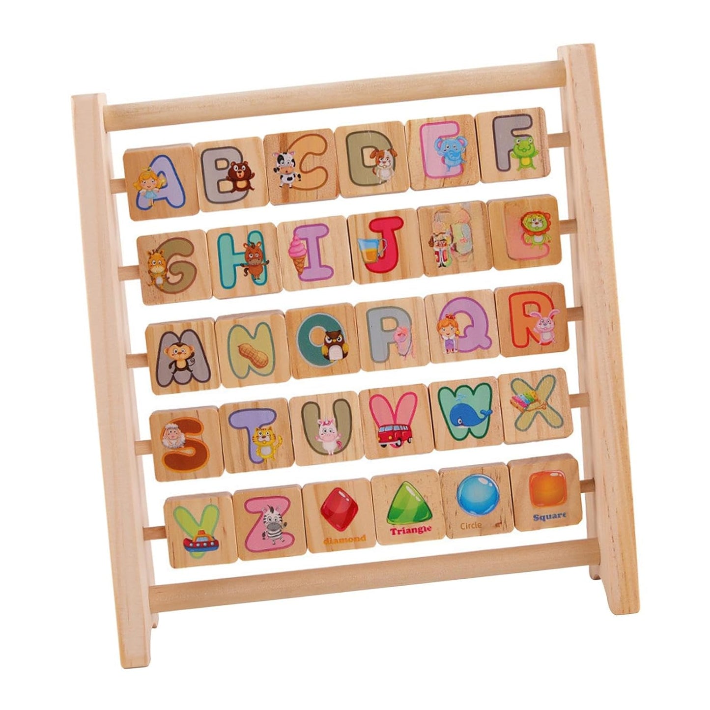 π€π§Έ Montessori Wooden Alphabet Spinner | ABC Learning & Shape Recognition Toy for Toddlers | 2+ Years ππ§