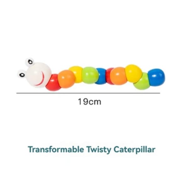 šš Montessori Wooden Twist Caterpillar Puzzle Toy | Interactive Learning & Creativity šš§