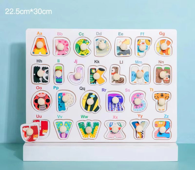 š§  Montessori Wooden Knob Puzzle Board Set ā Numbers, Letters, Animals & Vehicles ššš
°ļø