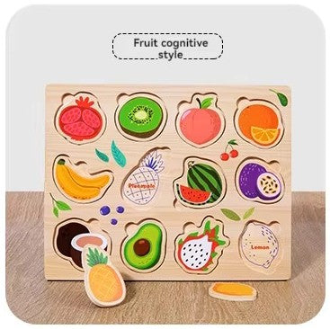 π§ π Montessori Cognitive Wooden Puzzle Board | Multi-Theme Early Education Toy for Kids Ages 3+ πΆπ