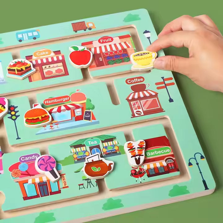 ๐๐ Montessori Maze Learning Board | Wooden Early Education Toy for Kids | Parent-Child Puzzle Game ๐งฉ๐ฎ