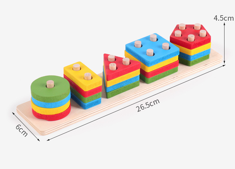 πβ¨ Montessori Wooden Educational Geometric Shape Matching Blocks ππ§