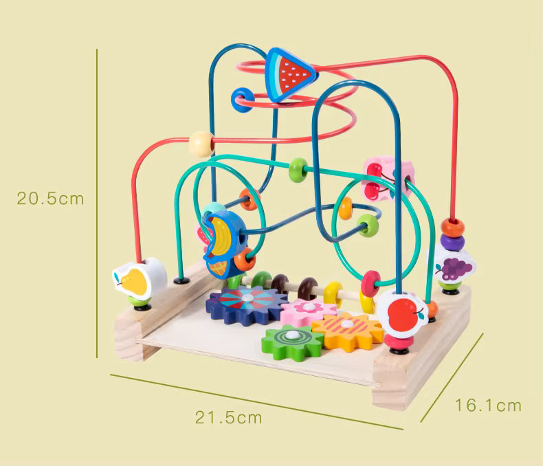 π’π§  Montessori Wooden Bead Maze | Colorful Sliding Roller Coaster Game for Toddlers | Fine Motor & Early Learning Toy ππΆ