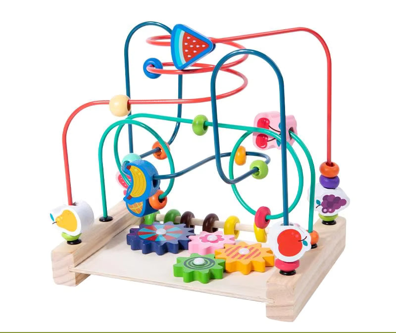 π’π§  Montessori Wooden Bead Maze | Colorful Sliding Roller Coaster Game for Toddlers | Fine Motor & Early Learning Toy ππΆ