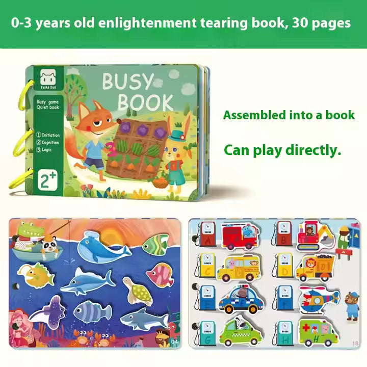 π¦π Busy Book Montessori Activity Set β Early Learning for Toddlers (30 Pages)
