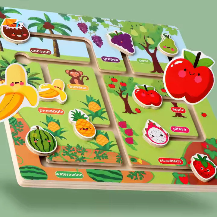 ๐๐ Montessori Maze Learning Board | Wooden Early Education Toy for Kids | Parent-Child Puzzle Game ๐งฉ๐ฎ