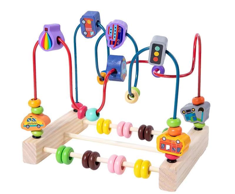 π’π§  Montessori Wooden Bead Maze | Colorful Sliding Roller Coaster Game for Toddlers | Fine Motor & Early Learning Toy ππΆ