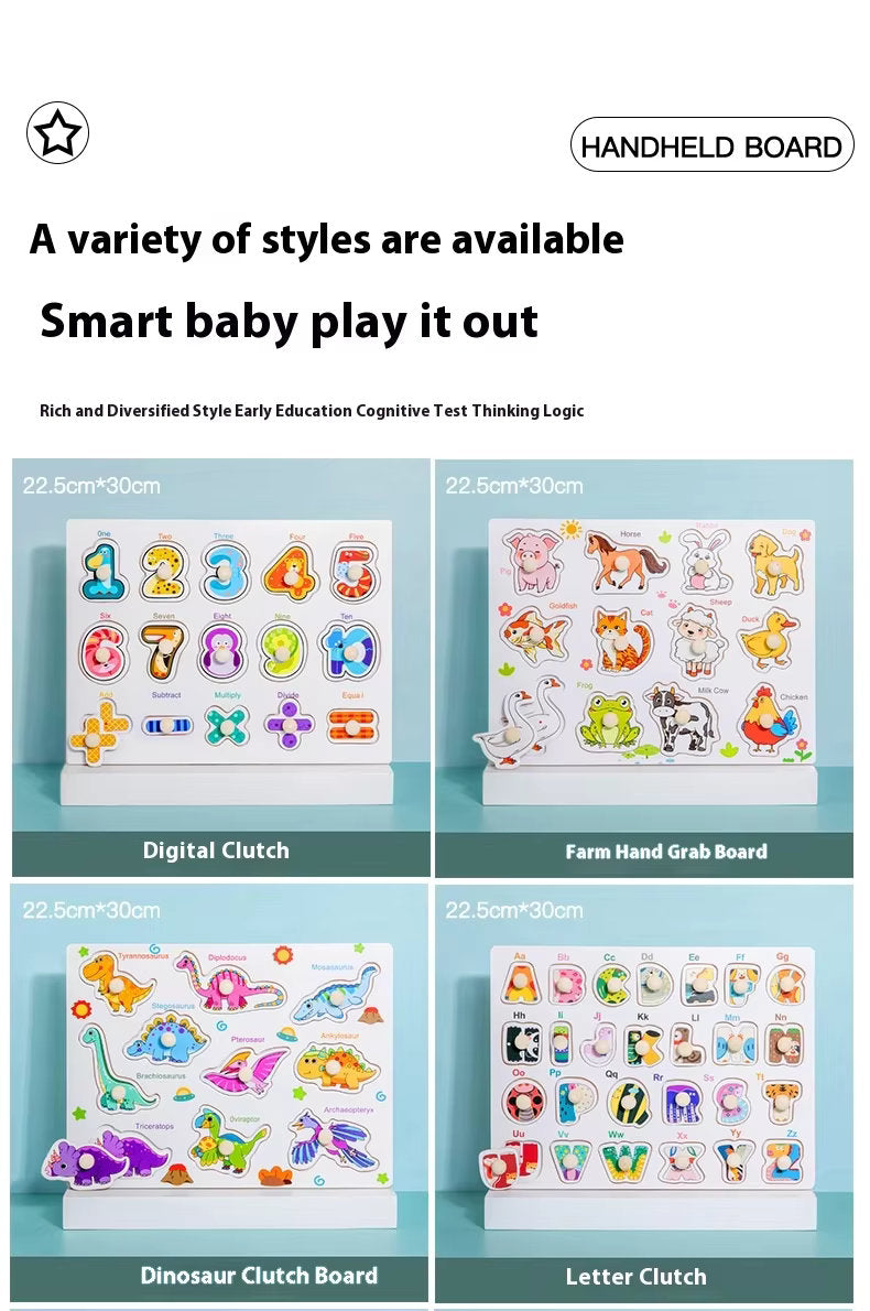 š§  Montessori Wooden Knob Puzzle Board Set ā Numbers, Letters, Animals & Vehicles ššš
°ļø