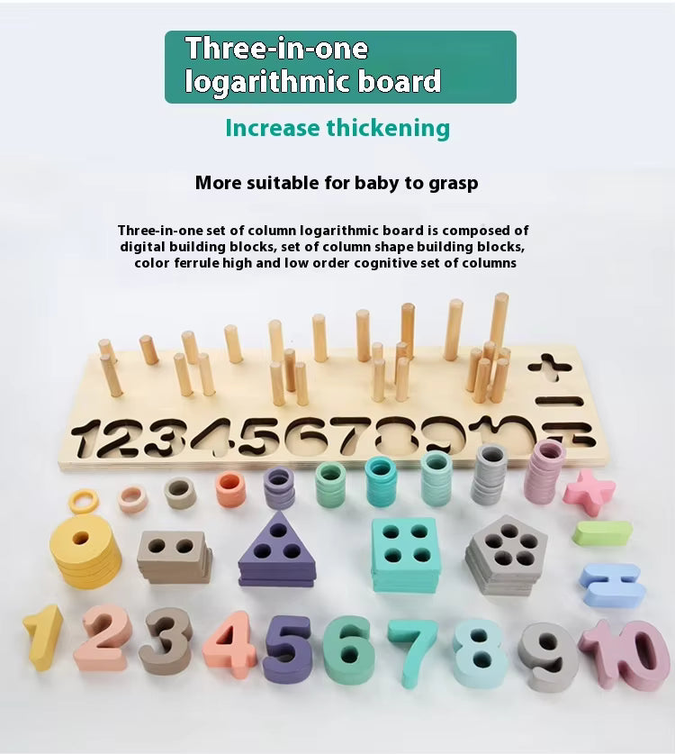 π’π Montessori 3-in-1 Number Puzzle Toy | Stacking, Counting & Shape Sorting | Early Learning Fun for Toddlers π―πΆ