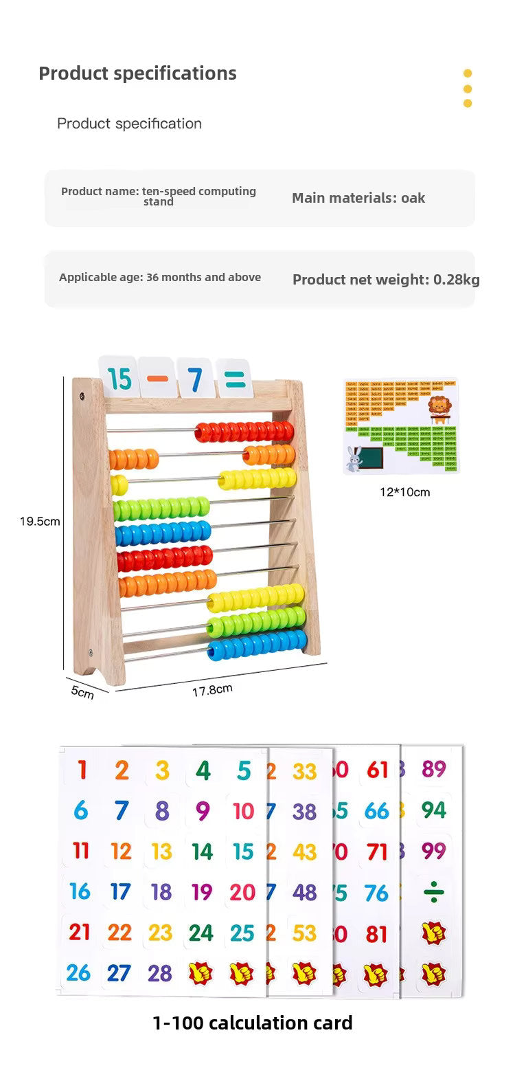 ๐งฎ Wooden Abacus Stand for Kids โ Make Math Fun & Hands-On! ๐