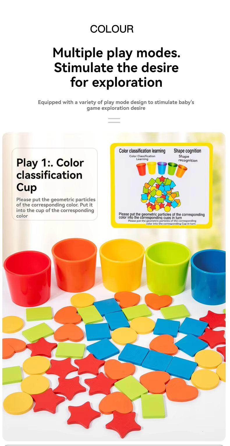 π§© Montessori Color Shape Classification Toy β Early Education Matching Game for Kids π¨