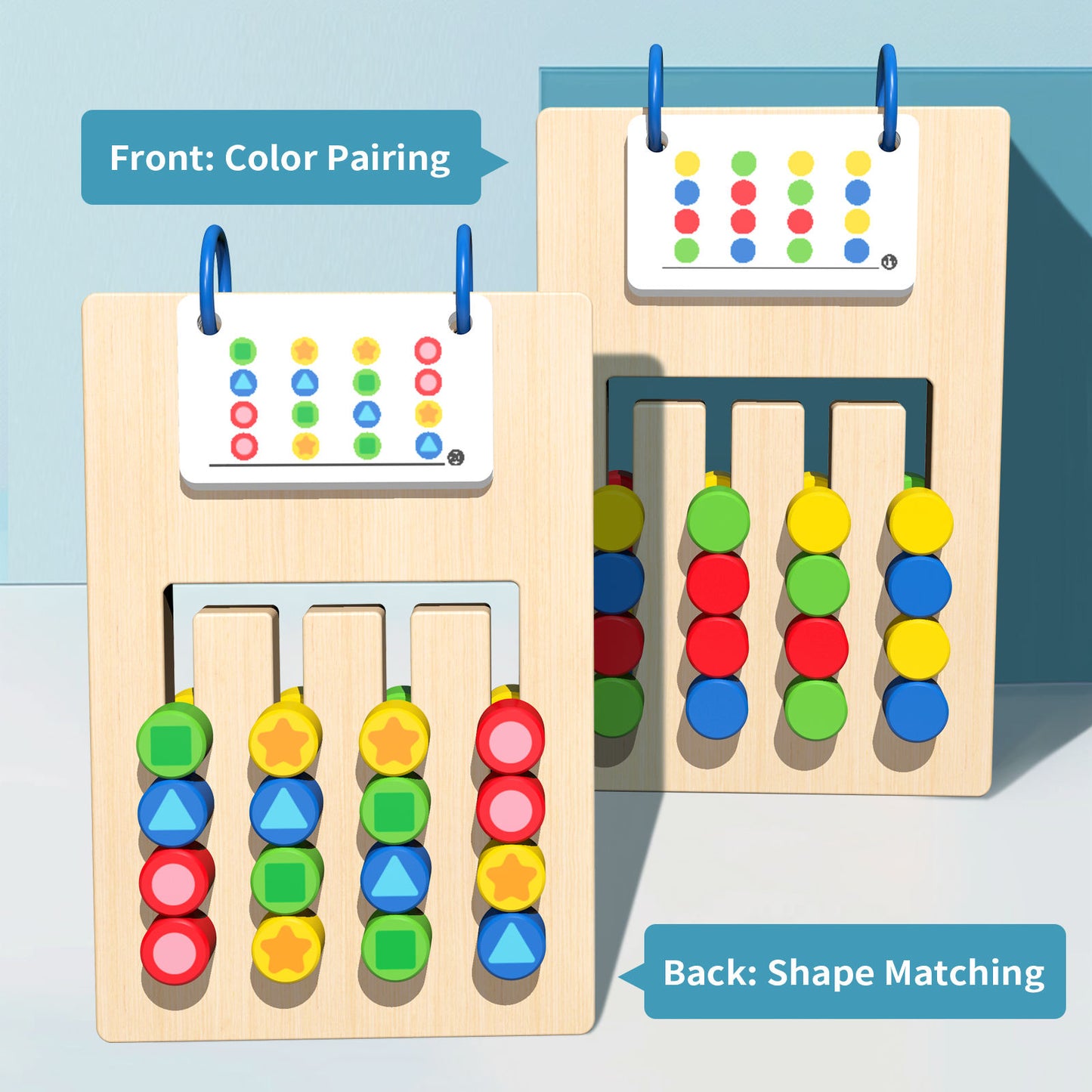 🎯🧩 Four-Color Logic Game | Montessori Wooden Brain Puzzle Toy for Kids 3+ 🎨♻️