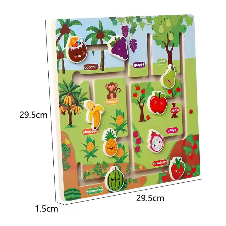 ๐๐ Montessori Maze Learning Board | Wooden Early Education Toy for Kids | Parent-Child Puzzle Game ๐งฉ๐ฎ