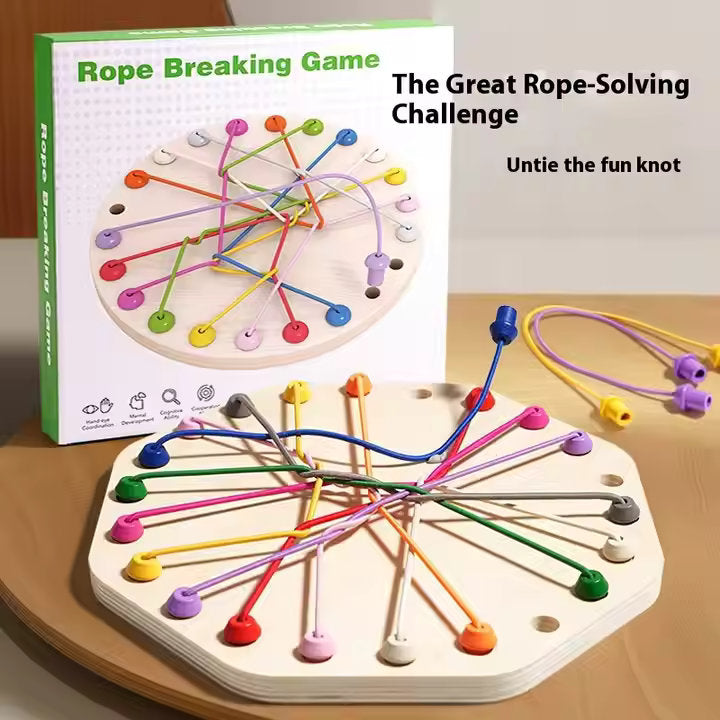 🧠 Montessori Wooden Rope Puzzle Game | Logical Thinking & Fun Challenge for Kids 🎯