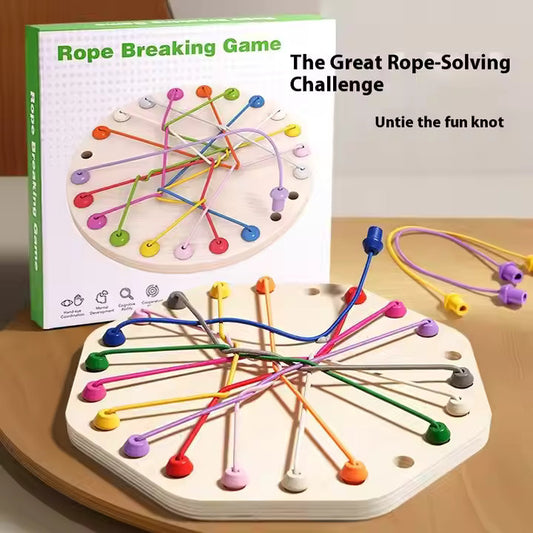 ๐ง  Montessori Wooden Rope Puzzle Game | Logical Thinking & Fun Challenge for Kids ๐ฏ