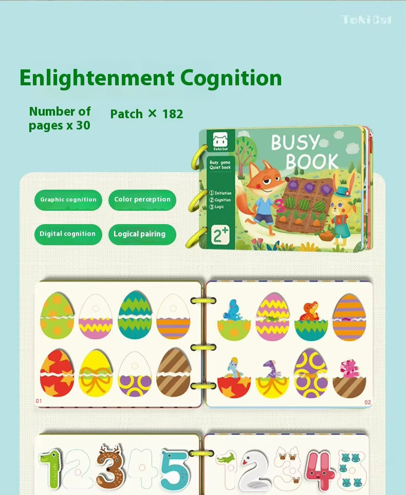 π¦π Busy Book Montessori Activity Set β Early Learning for Toddlers (30 Pages)