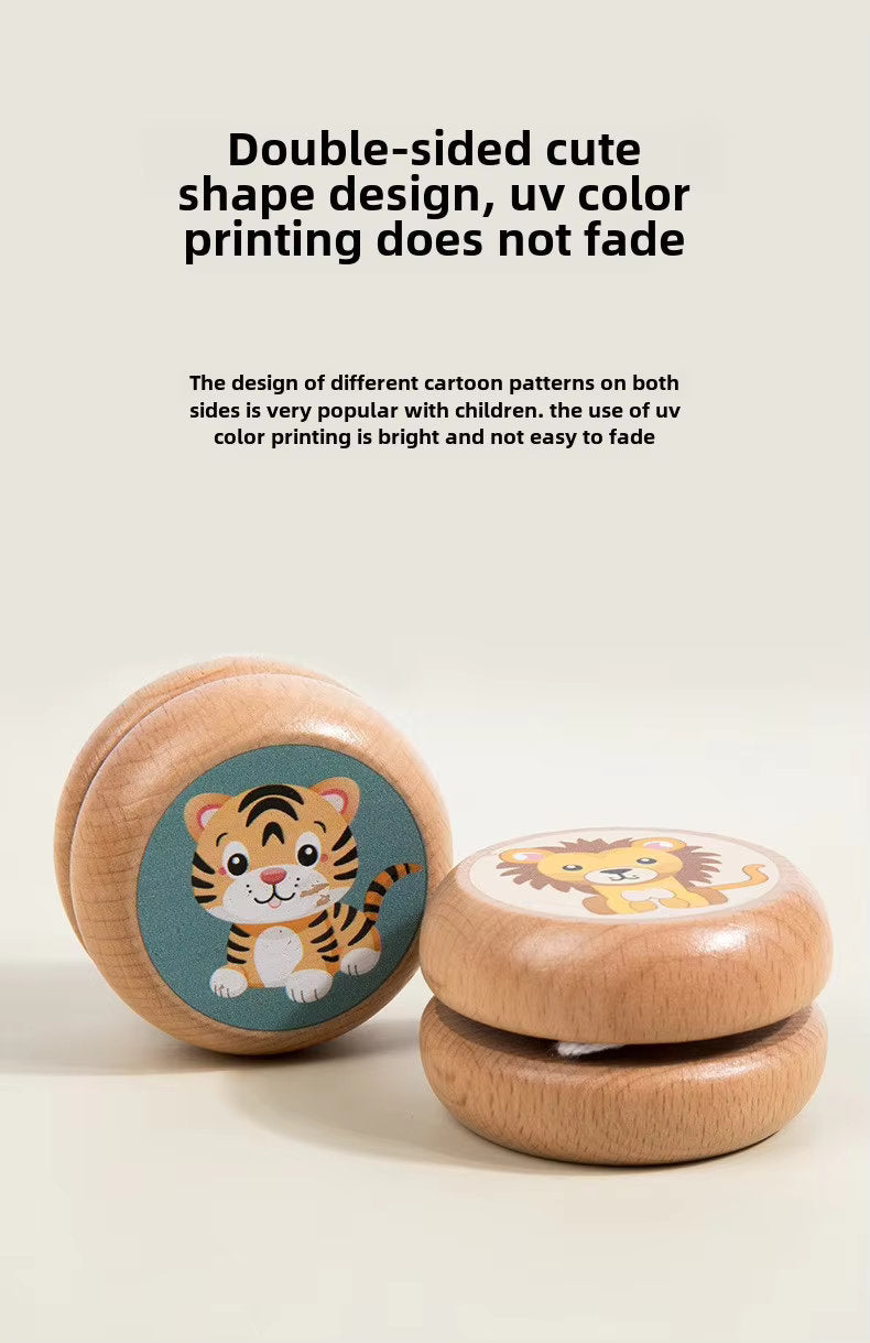 Whirling Fun π Wooden Cartoon Yo-Yo for Kids | Animal Balance Toy π―πΌπͺ