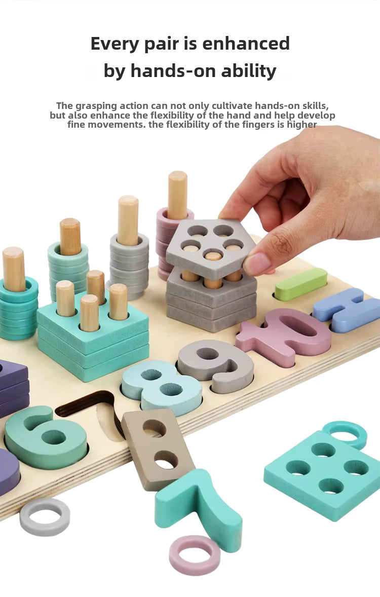 π’π Montessori 3-in-1 Number Puzzle Toy | Stacking, Counting & Shape Sorting | Early Learning Fun for Toddlers π―πΆ
