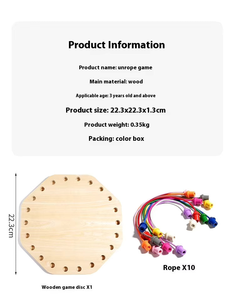 🧠 Montessori Wooden Rope Puzzle Game | Logical Thinking & Fun Challenge for Kids 🎯