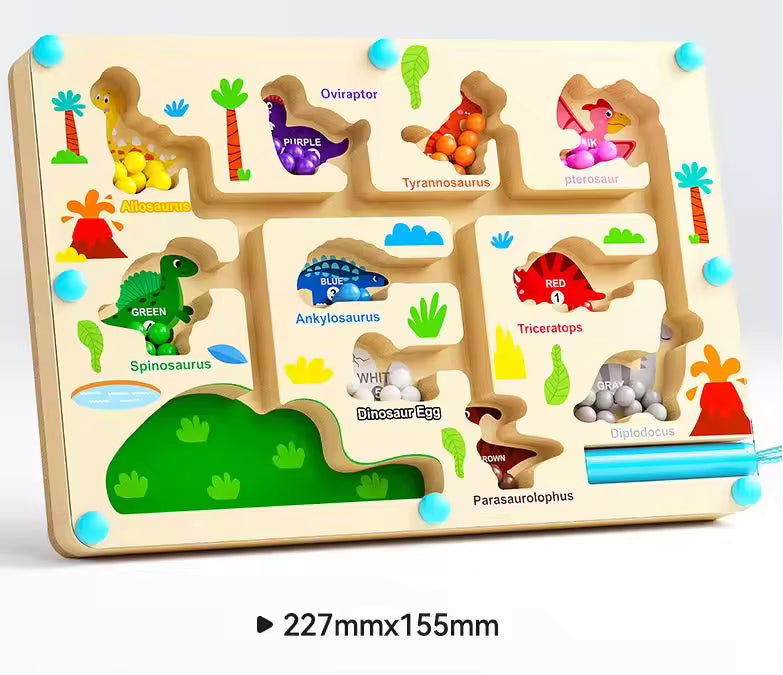 šØ Montessori Magnetic Bead Maze for Kids ā Color Sorting & Counting Toy with Pen āļøš§²