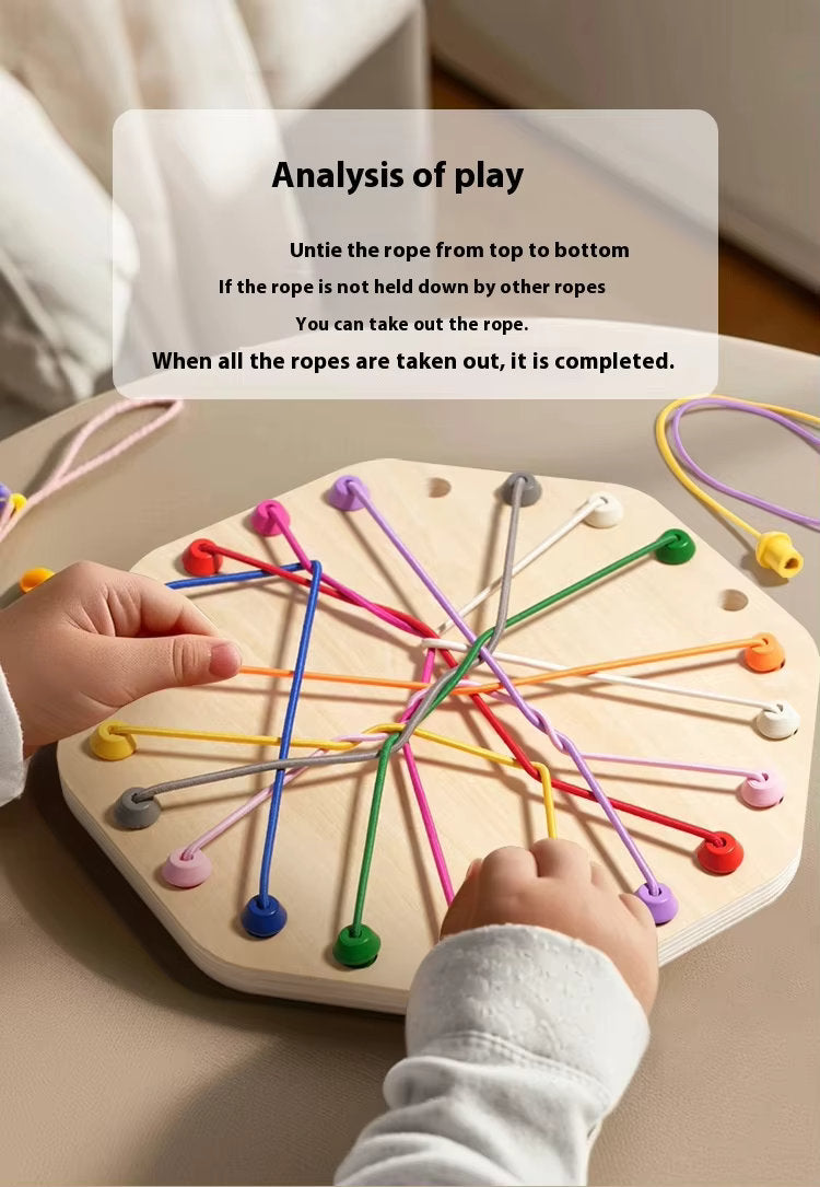 🧠 Montessori Wooden Rope Puzzle Game | Logical Thinking & Fun Challenge for Kids 🎯