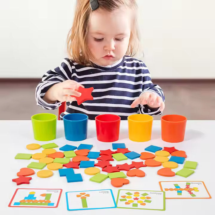 π§© Montessori Color Shape Classification Toy β Early Education Matching Game for Kids π¨