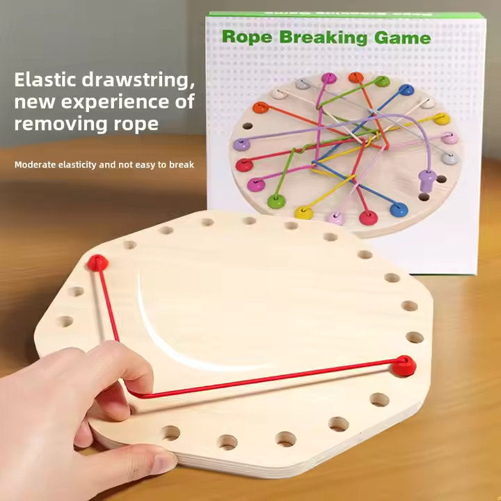 🧠 Montessori Wooden Rope Puzzle Game | Logical Thinking & Fun Challenge for Kids 🎯