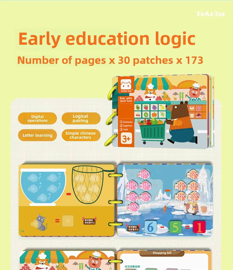 π¦π Busy Book Montessori Activity Set β Early Learning for Toddlers (30 Pages)