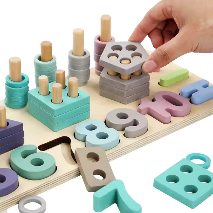π’π Montessori 3-in-1 Number Puzzle Toy | Stacking, Counting & Shape Sorting | Early Learning Fun for Toddlers π―πΆ