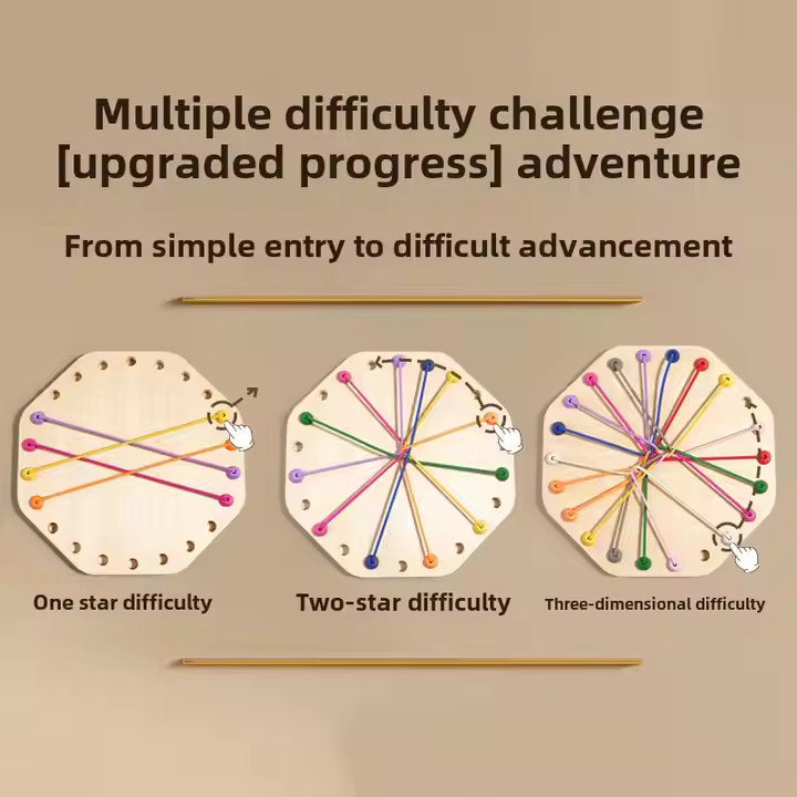 🧠 Montessori Wooden Rope Puzzle Game | Logical Thinking & Fun Challenge for Kids 🎯