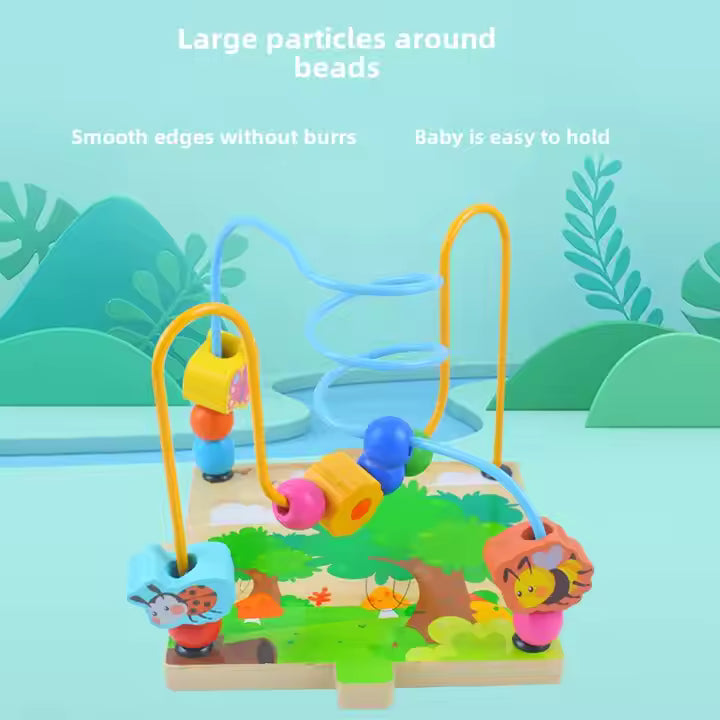 π§©π Montessori Multifunctional Activity Box | 5-in-1 Wooden Busy Cube with Bead Maze | Early Learning Fun for Toddlers π πΆ