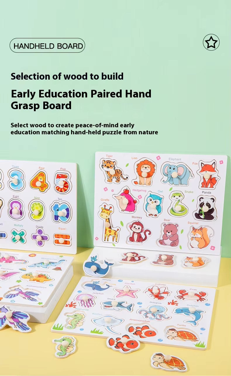 š§  Montessori Wooden Knob Puzzle Board Set ā Numbers, Letters, Animals & Vehicles ššš
°ļø
