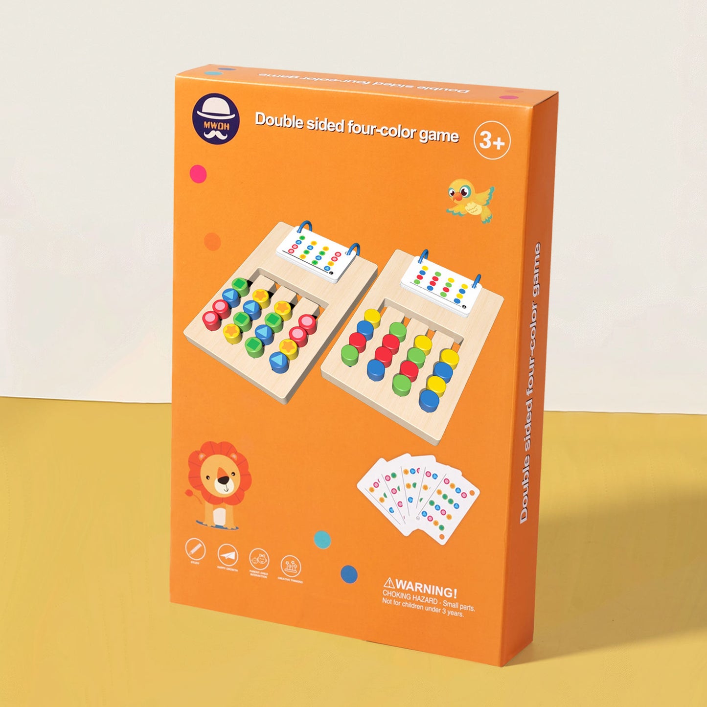 🎯🧩 Four-Color Logic Game | Montessori Wooden Brain Puzzle Toy for Kids 3+ 🎨♻️