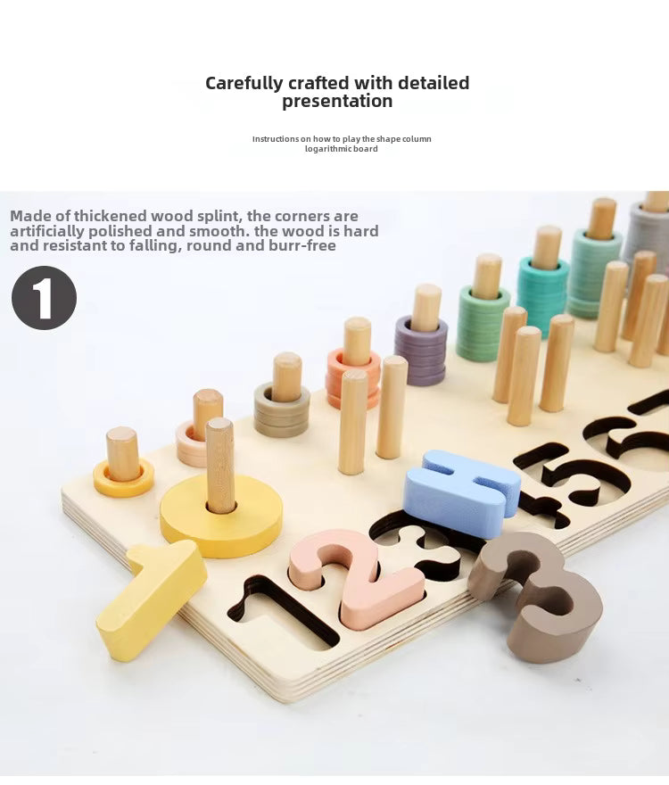 π’π Montessori 3-in-1 Number Puzzle Toy | Stacking, Counting & Shape Sorting | Early Learning Fun for Toddlers π―πΆ