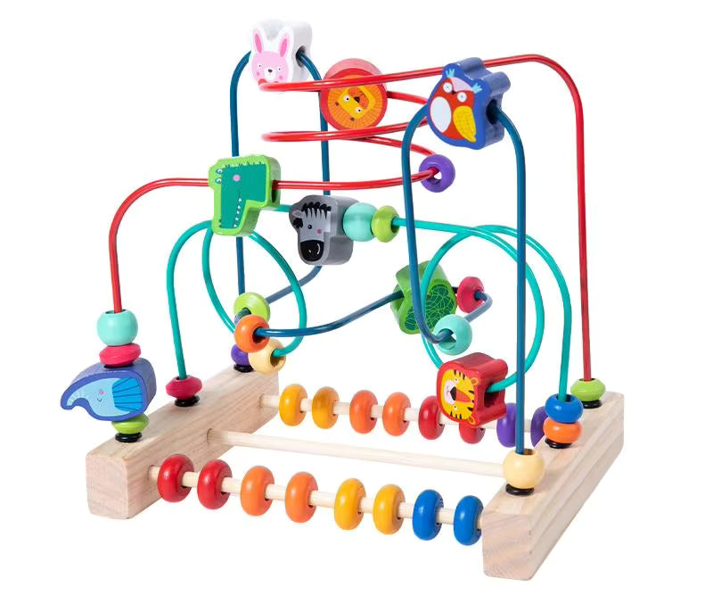 π’π§  Montessori Wooden Bead Maze | Colorful Sliding Roller Coaster Game for Toddlers | Fine Motor & Early Learning Toy ππΆ