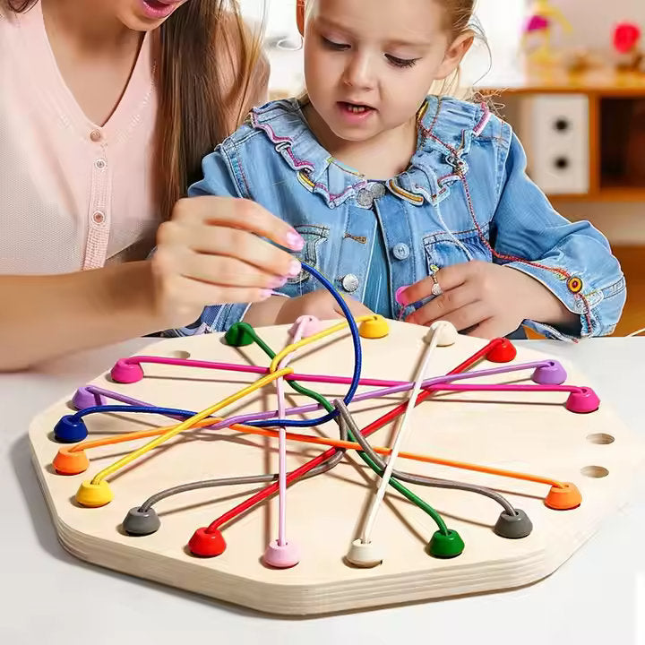 🧠 Montessori Wooden Rope Puzzle Game | Logical Thinking & Fun Challenge for Kids 🎯