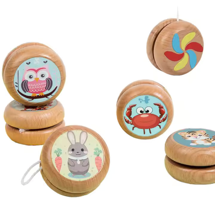 Whirling Fun π Wooden Cartoon Yo-Yo for Kids | Animal Balance Toy π―πΌπͺ
