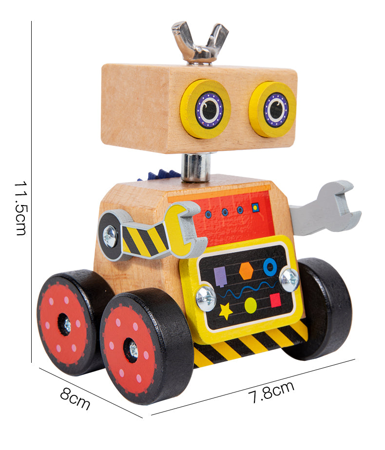 π¨π€ Wooden Busy Robot Building Block Car | 3D Intelligent STEM Toy for Early Education π§ π