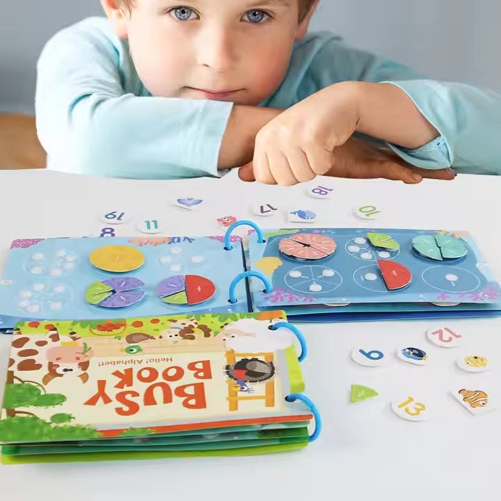π§ π Montessori Educational Toys - Preschool Busy Book with Sticker Activities π¨πΆ