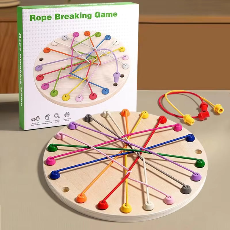 🧠 Montessori Wooden Rope Puzzle Game | Logical Thinking & Fun Challenge for Kids 🎯