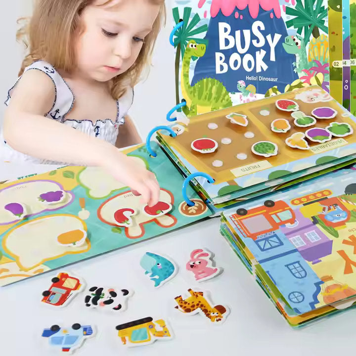 π§ π Montessori Educational Toys - Preschool Busy Book with Sticker Activities π¨πΆ