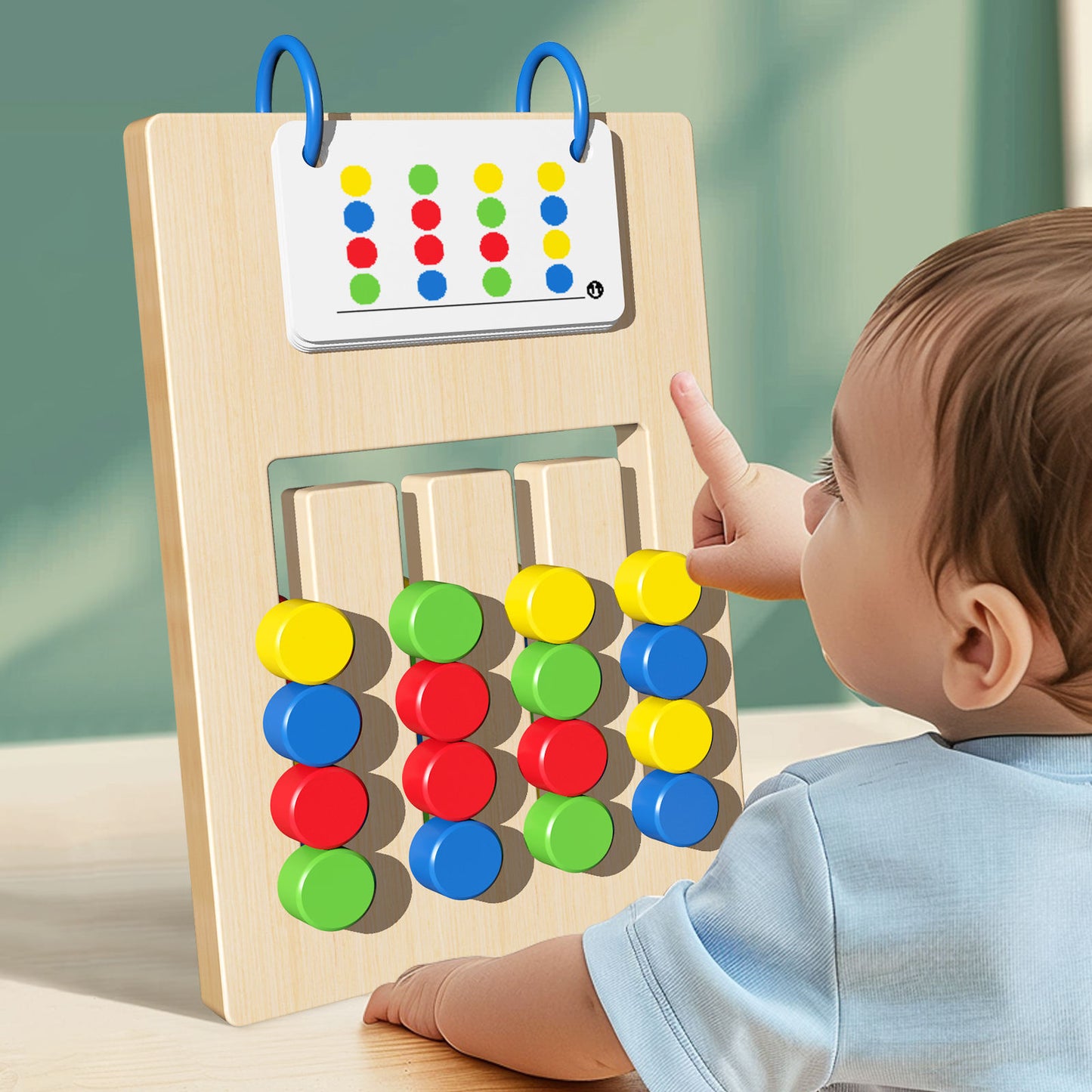 🎯🧩 Four-Color Logic Game | Montessori Wooden Brain Puzzle Toy for Kids 3+ 🎨♻️