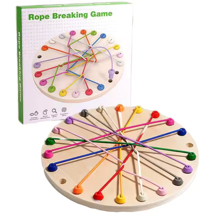 🧠 Montessori Wooden Rope Puzzle Game | Logical Thinking & Fun Challenge for Kids 🎯